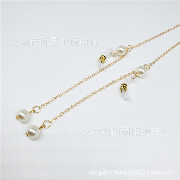 自产自销 批发 眼镜链 双吊珍珠眼镜链 韩风时尚眼镜绳 网红爆款详情9