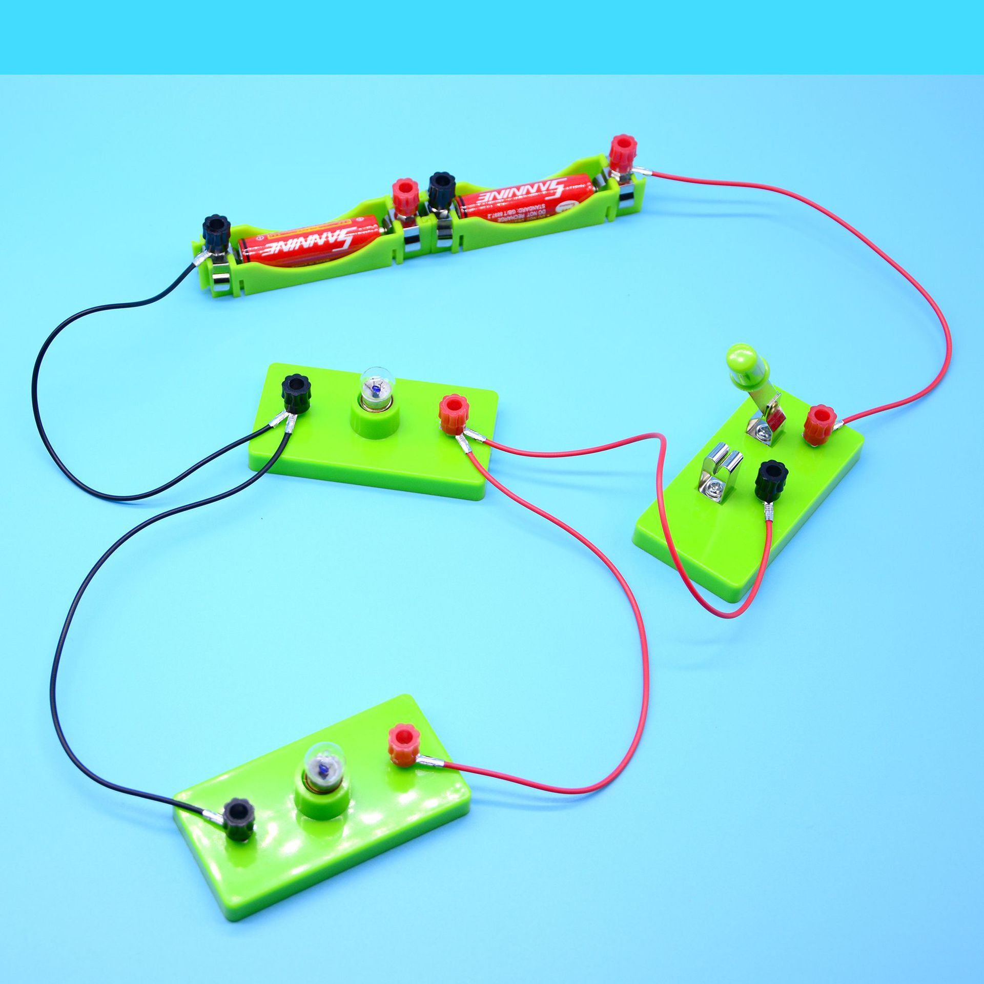 DIY simple physics circuit science Experiment Series and parallel connection set series Manual material manufacturer pic 10