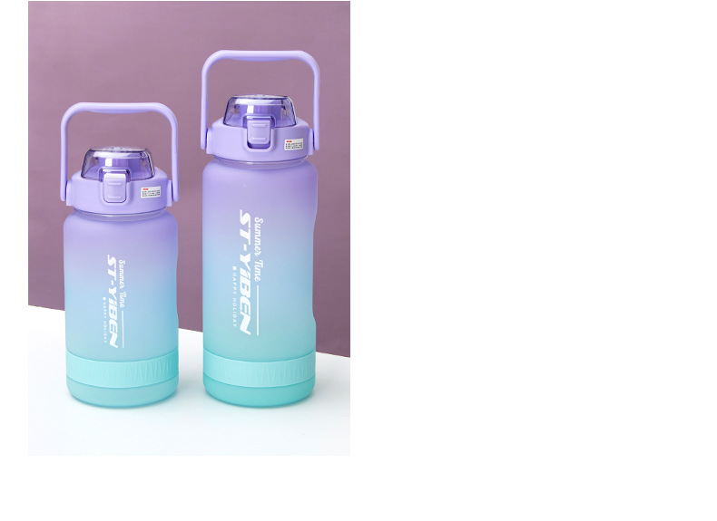 Yiben Chunxiang Space Cup, a creative double-mouthed, personalized gradient water cup, is a portable large-capacity plastic cup for outdoor sports pic 10