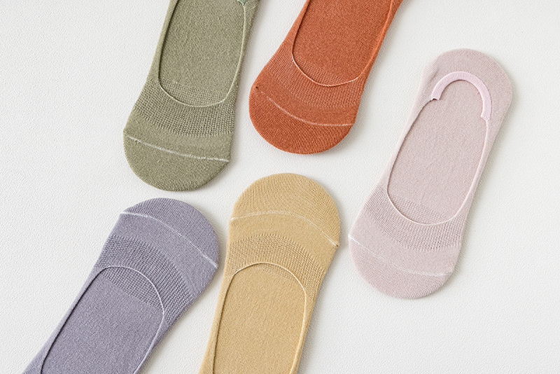 新款女隐形春夏女士袜子纯色防掉跟隐形袜点胶空调袜室内袜脚底袜详情13
