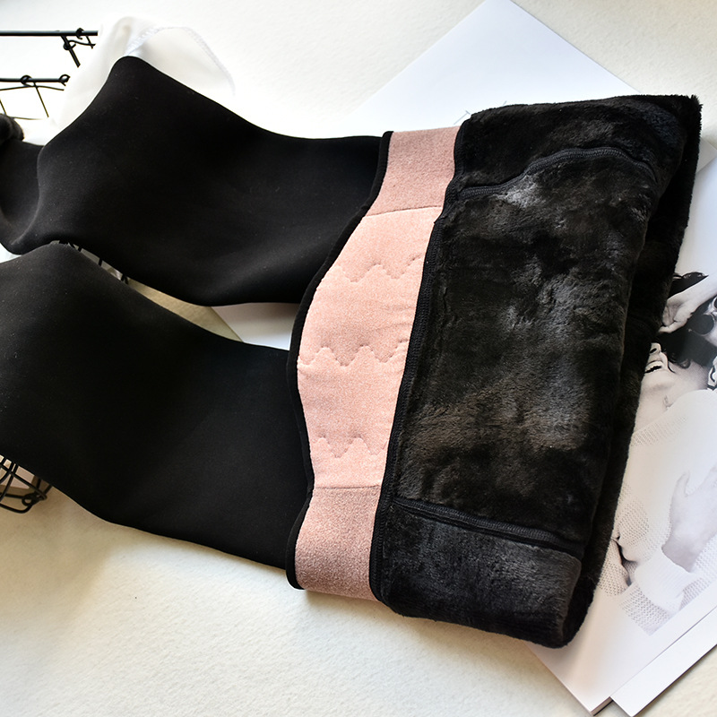 660g thick high-waisted waist support, belt-cinching and hip-lifting high-density nylon leggings pic 4