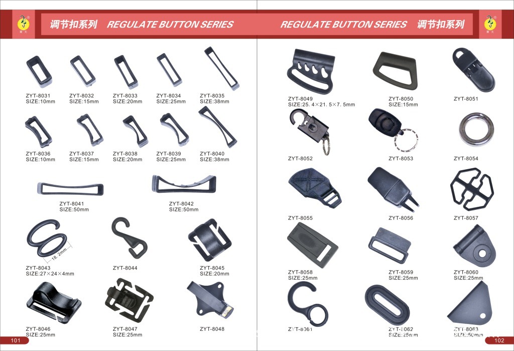Direct sales from a 20-year-old manufacturer of plastic electroplated wall clock rope buckles, ABS rope buckles, spring buckles and nylon wire threading buckles pic 24