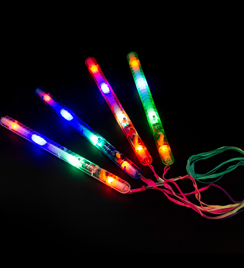 七彩荧光棒 大号透明闪光棒 七彩荧光棒水波棒 带绳棒子 演唱会地详情11