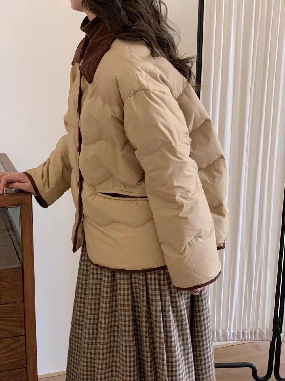 Lapel Dongdaemun light down cotton-padded jacket for women, short chanel-style cotton-padded jacket, casual coat for winter pic 31