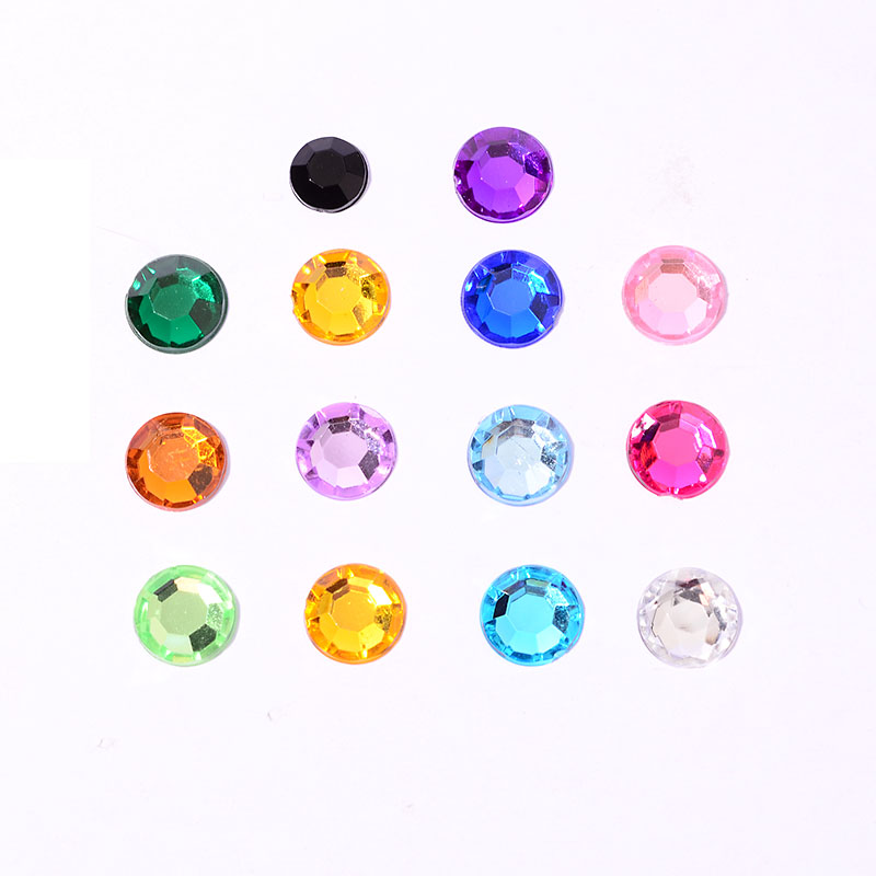 Imitation Taiwan acrylic diamond circular flat octagonal patch magic prop toy Buddhist ritual handicraft gemstone patch pic 5