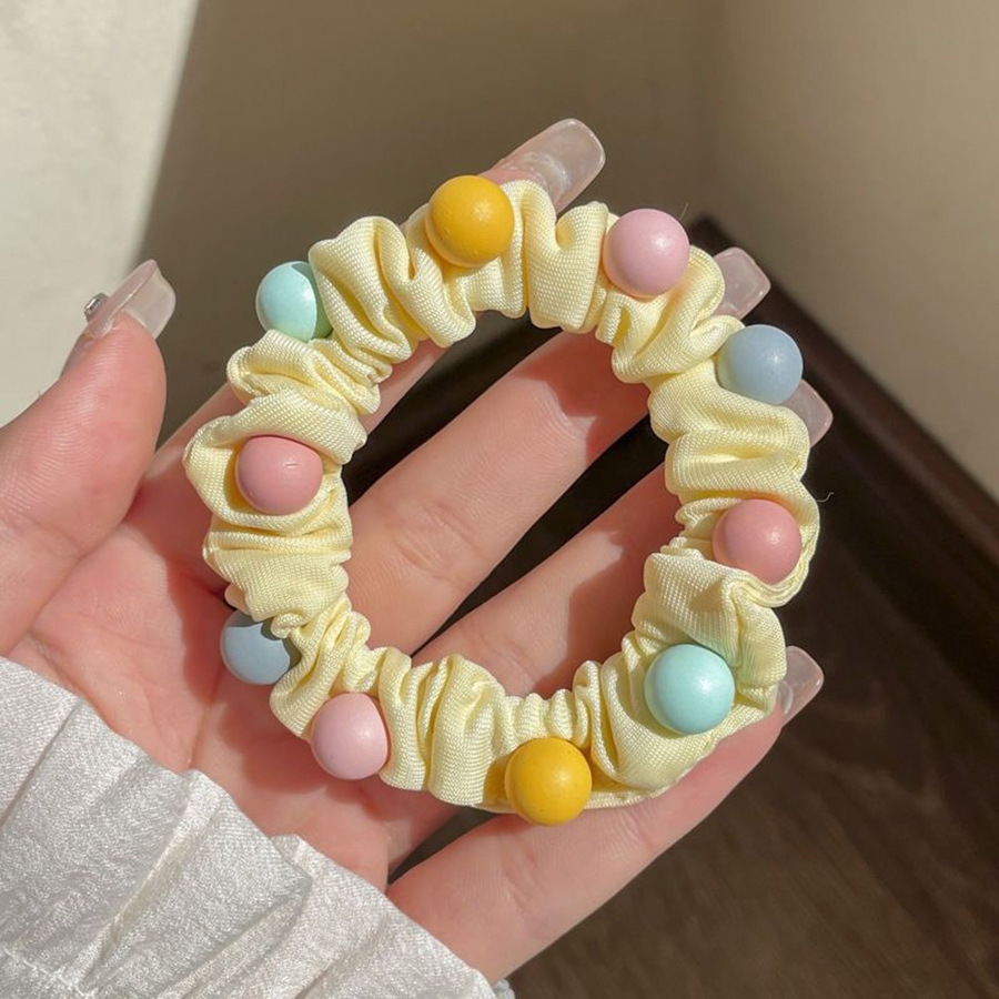 糖果色小肠发圈可爱少女森系头绳头饰丸子头皮筋马尾扎头发绳发饰详情9