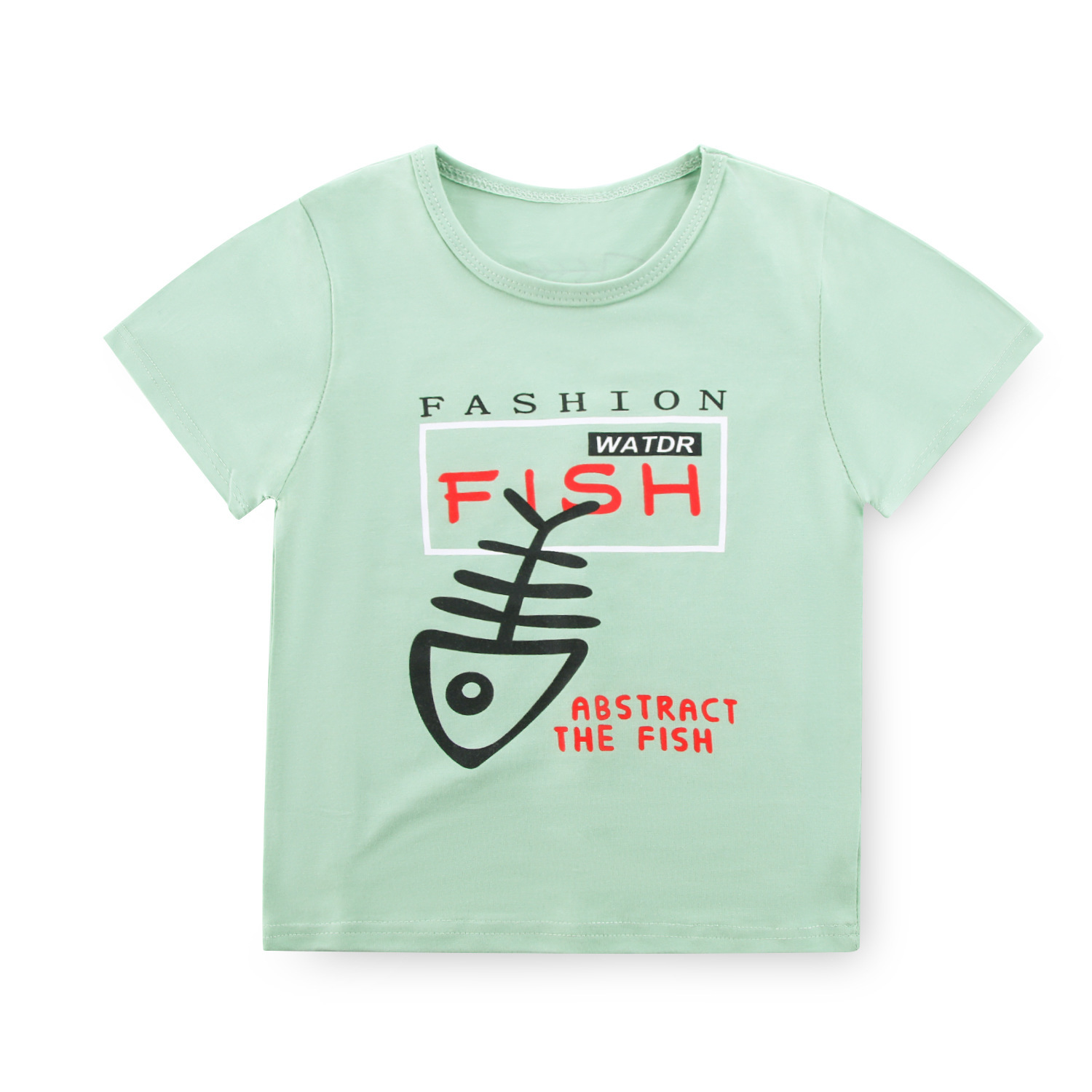 童趣T恤卡通儿童文化衫简约纯棉印字亲子班服批发详情12