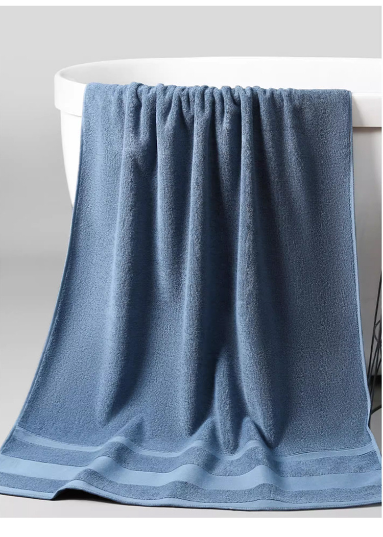 新款外贸大尺寸浴巾吸水男女通用100%纯棉加厚大浴巾套装详情11