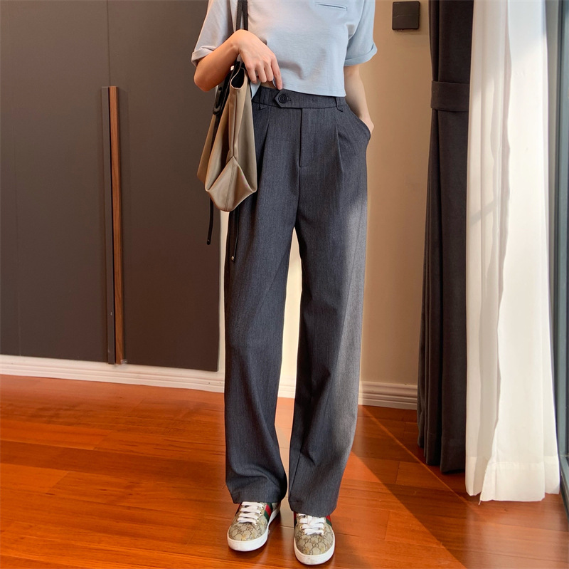 The self-retained w beauty Hidden meat creates a super model leg shape with a high waistline design, versatile and slimming suit pants and casual pants pic 10