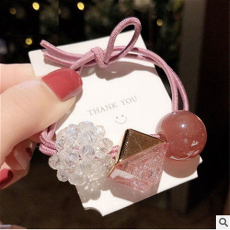 The new Korean version of the stylish and elegant hair tie for women, the bun hairstyle, the popular ponytail, and the simple square hair band for a good woman pic 3