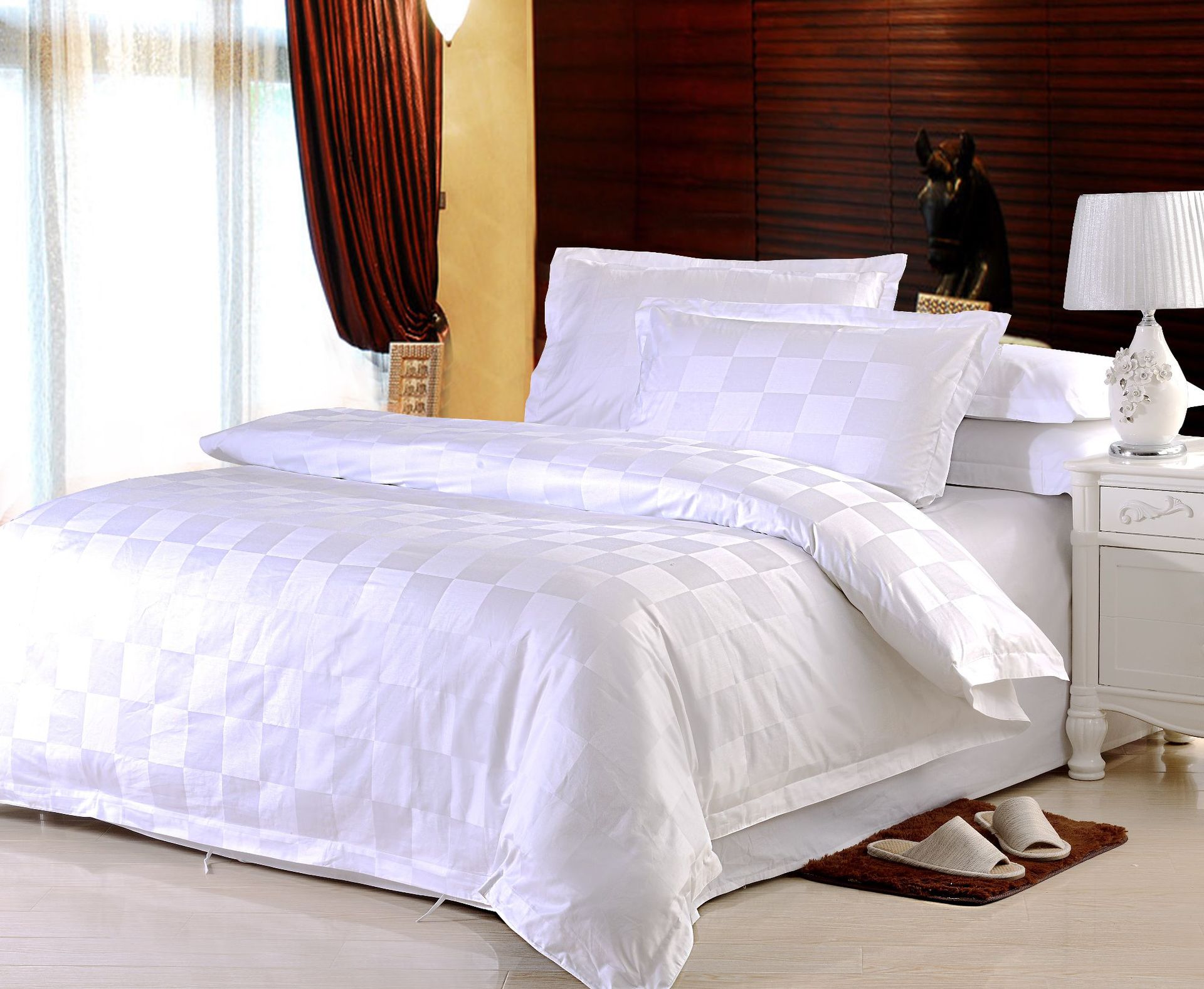 Shefan Hotel Supplies Wholesale: Five-star hotel four-piece set, Pure cotton brocade Jacquard four-piece set, hotel supplies pic 22