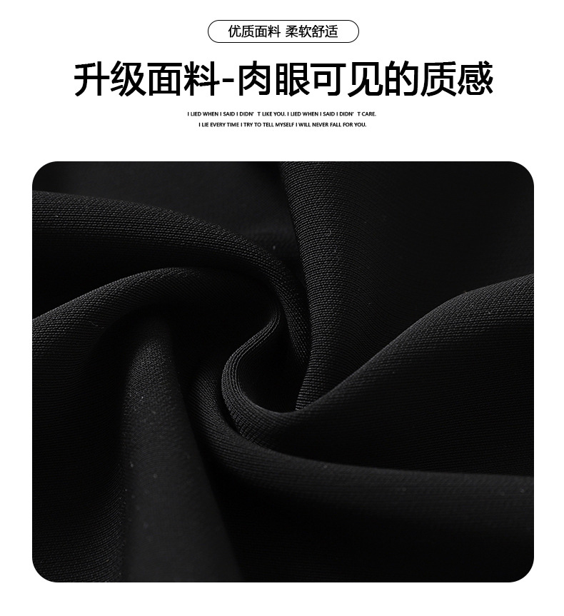 西装阔腿裤女裤子春秋高腰垂感直筒2023年小个子休闲显瘦黑色西裤详情3