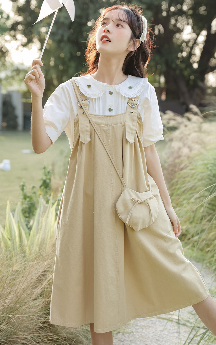 减龄小清新日系甜美可爱背带裙2024夏季新款宽松显瘦百搭连衣裙详情26