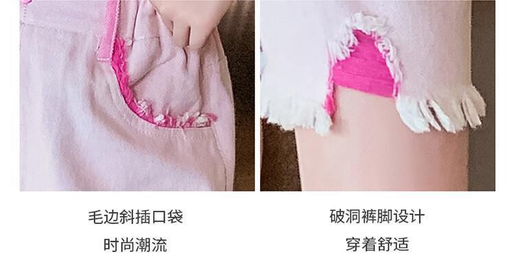 女童毛边洋气牛仔裤儿童夏装短裤时髦炸街宽松爆款潮裤新款童装详情29