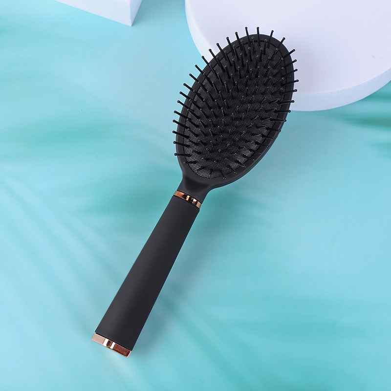 Factory direct supply black massage comb, fashionable golden texture, non-knotted hair styling comb in stock pic 12