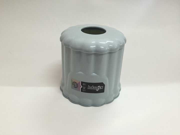 1151 Tissue box, plastic storage box, desktop paper roll, simple and elegant round dual-purpose tissue box pic 3