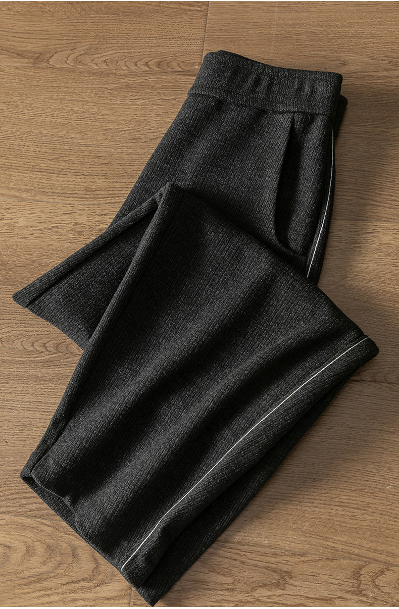 如果醋酸休闲裤女秋冬加厚美拉德宽松现货针织小个子镰刀裤23121详情16