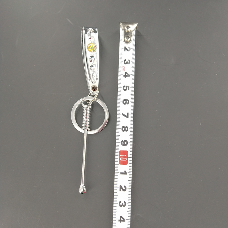 Metal keychains, nail clippers, ear spoons, 3-piece set, portable keychains, 1 yuan source, 2 yuan wholesale pic 5