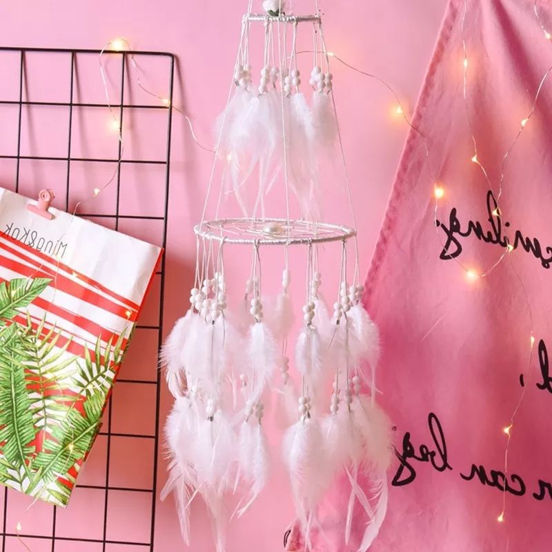 Factory wholesale pink double-disc dreamcatcher nets, home decoration dreamcatcher net pendants, creative wind chimes, dreamcatcher nets pic 22