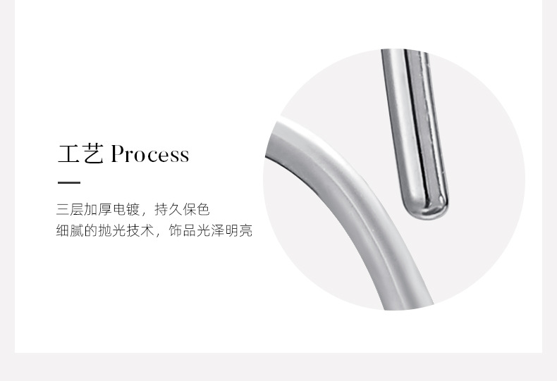 银幸汇2023年新款欧美简约冷淡风长款耳环s925纯银气质耳环批发详情8