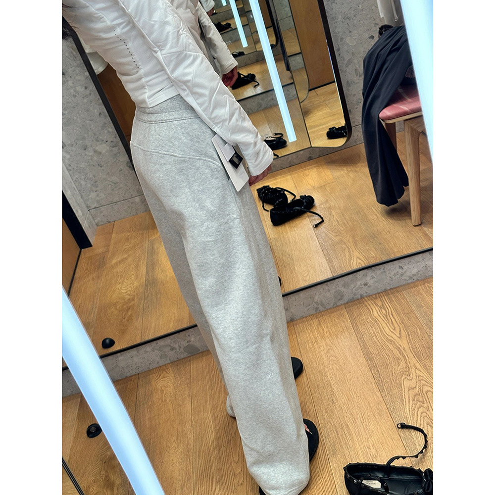 lulu卫裤女2024春秋新款瑜珈裤微喇直筒百搭高腰显瘦运动休闲裤子详情14