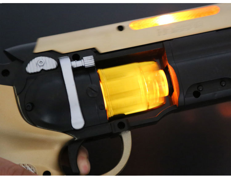 儿童玩具枪厂货直销电动灯光震动八音枪男孩左轮地摊热卖玩具详情8