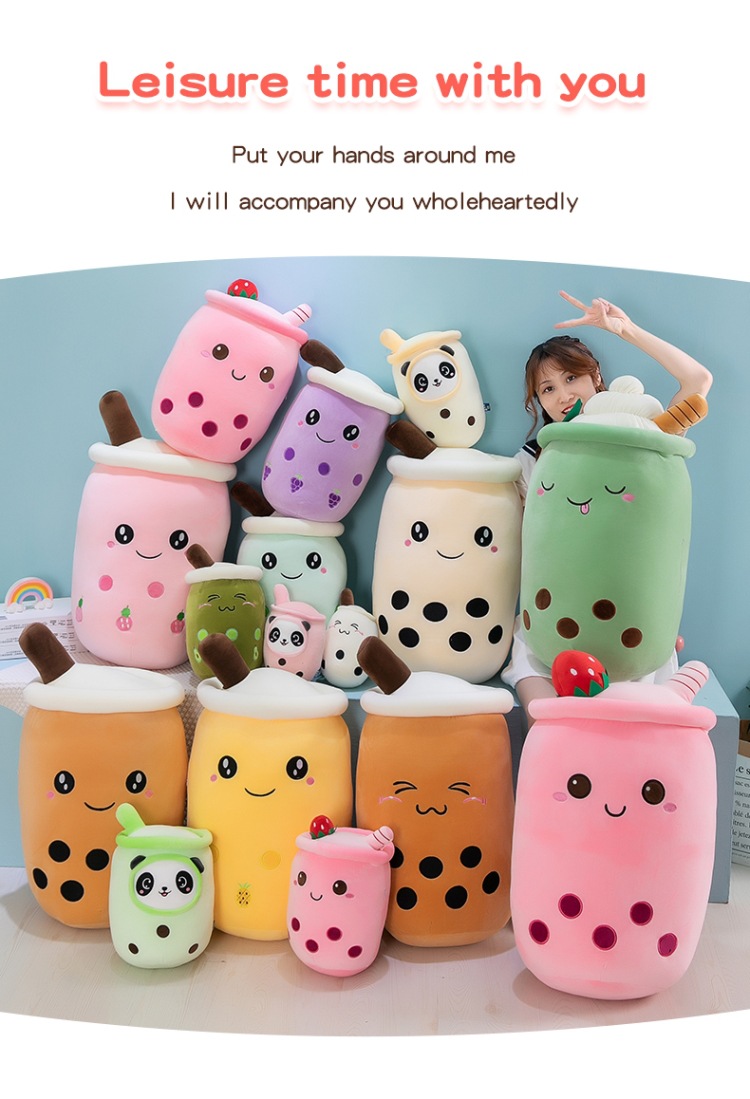 Simulated fruit milk tea cups, cushions, plush toys, large bubble milk tea dolls, stuffed toys, cross-border foreign trade gifts pic 10
