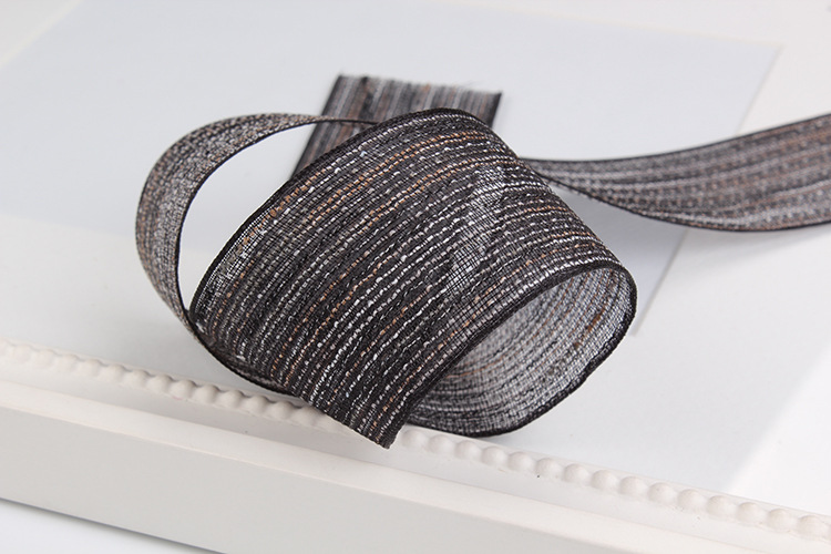 Dingxin ribbons, color-blocking jumpers, striped snow gauze ribbons, handcrafted hair accessories, clothing, top hats, woven ribbons, gift packaging ribbons pic 12