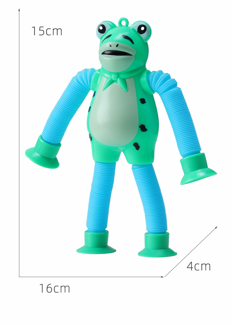 Suction cup Versatile Little Green Kid Cartoon cute telescopic giraffe stress-relieving sensory comfort toy, stress-relieving telescopic toy pic 16