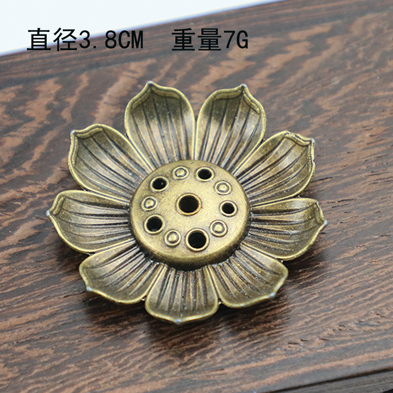 Shunxin Sanbao Lotus Incense Stick Plate, Incense base, Household metal Sandalwood Incense Stick, decorative item, Aroma Diffuser manufacturer wholesale pic 9