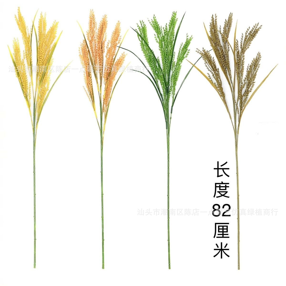 仿真麦穗道具禾苗塑料稻谷黄水稻金色植物稻穗道具加长杆麦穗花束详情1