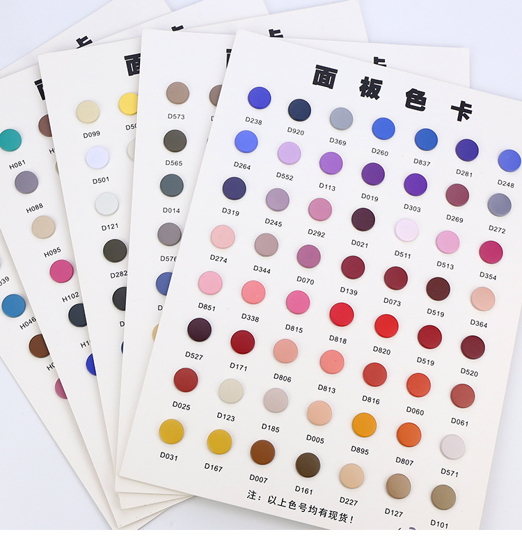 Wholesale of four-piece buckles, metal concealed buckles, colored spray-painted buttons, flat snap buttons, and small chanel-style coat buttons in stock from the manufacturer pic 27