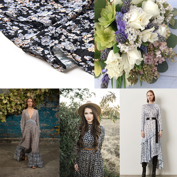 Shenghong 2023 Spring French Elegant Style Floral round-neck Loose Slimming Pleated Mid-length Dress 11213 pic 6