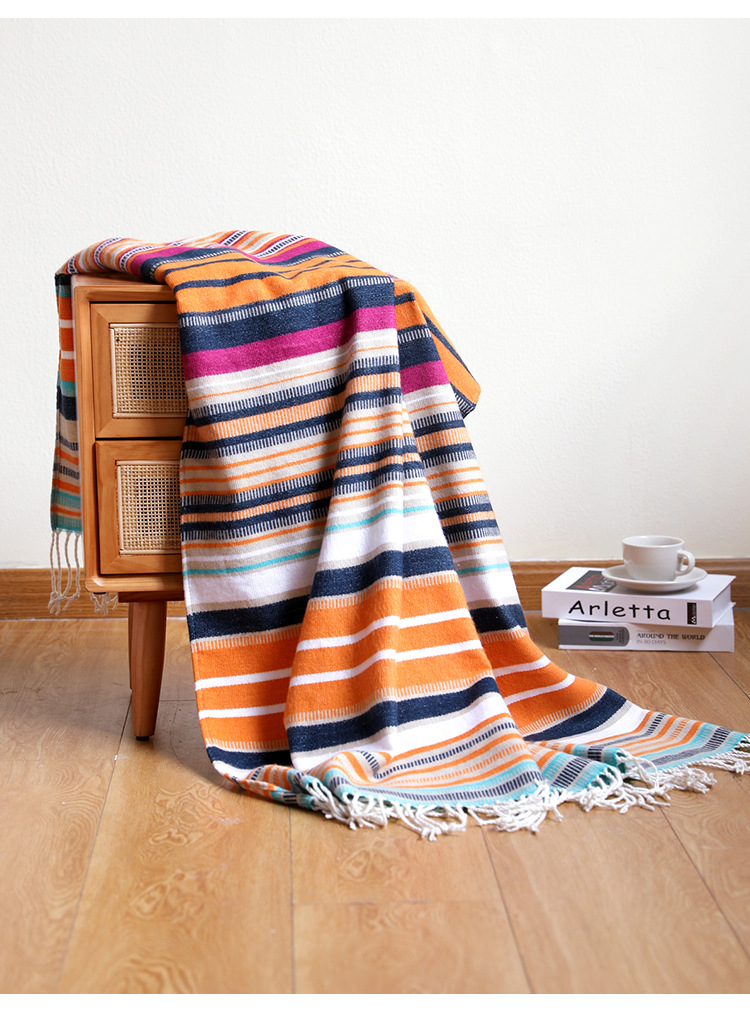 Mexican tablecloths, summer blankets, rainbow woven blankets, bed flags, picnic blankets, tablecloths, TV blankets, outdoor camping blankets pic 25