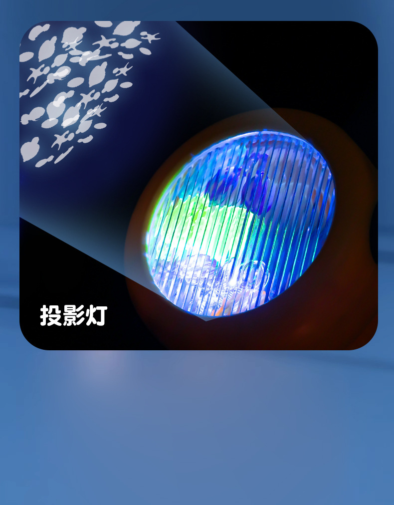 智慧猫百变卡通手电筒旋转万花筒玩具万花镜投影灯儿童幼儿园礼品详情11