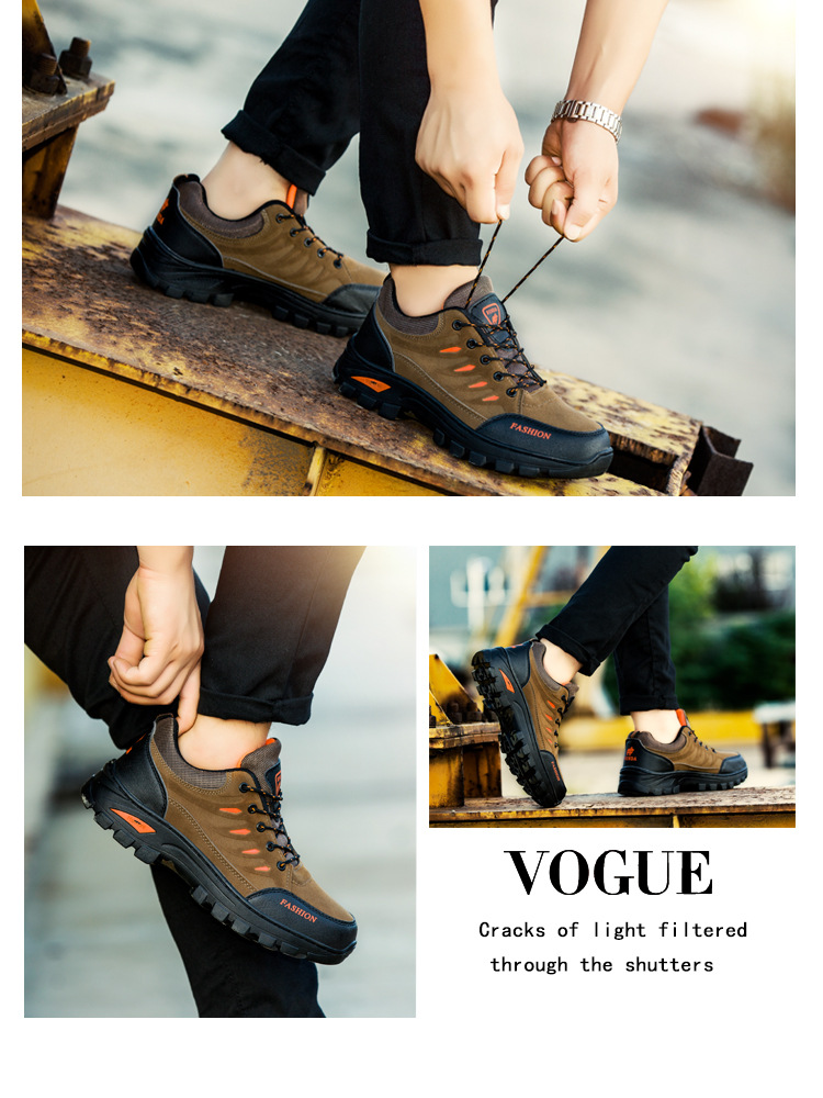 秋冬款新款男士登山鞋户外徒步运动鞋厚底防滑耐磨旅游鞋加绒男鞋详情8