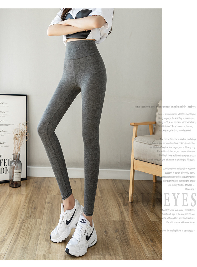 Summer Modal leggings for women, thin, high-waisted, breathable and soft, are a quality fitness yoga pants exclusively for chubby girls pic 16