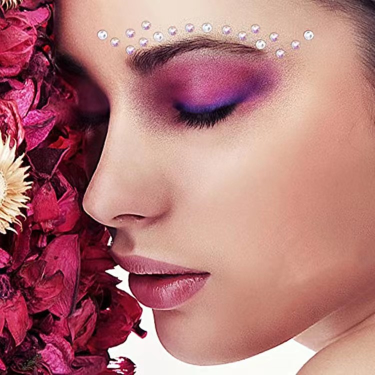 现货456810眼妆饰品头发装饰贴化妆面部珍珠妆脸贴眉心贴一件代发详情11