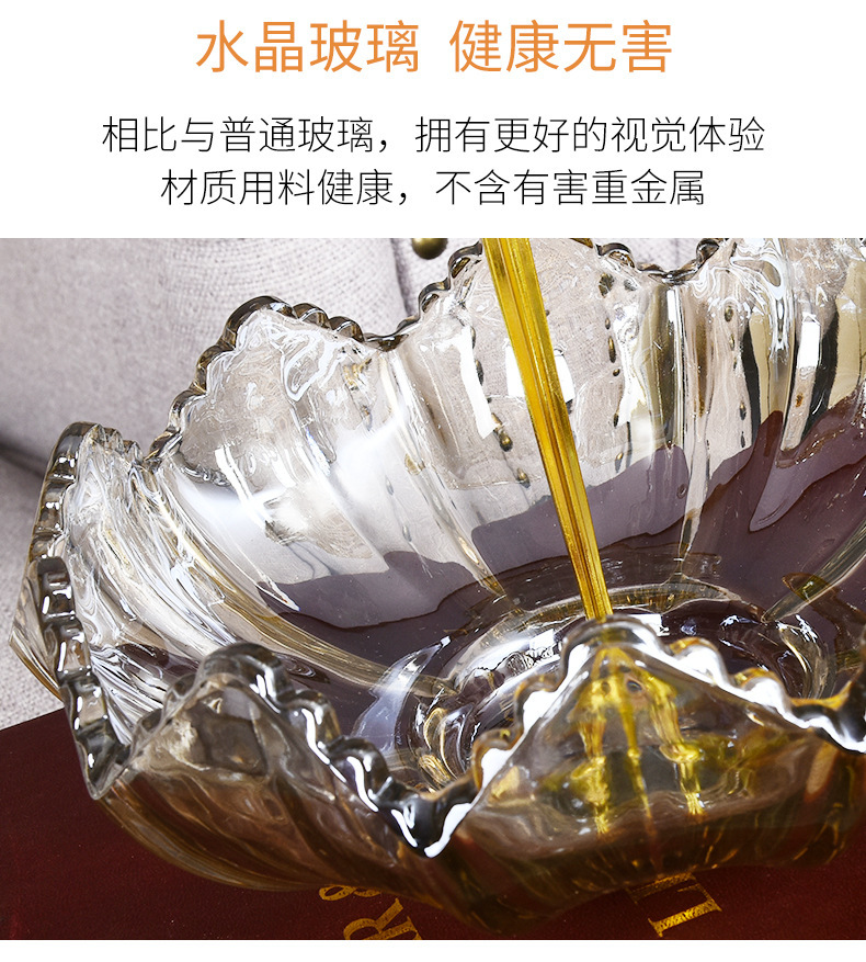 双层轻奢金属果盘欧式高档客厅茶几果盘创意装饰品现代摆件详情3