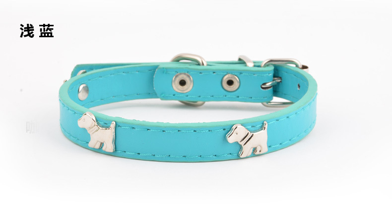 Collar para mascotas nueva versión coreana multicolor collar para perros ajustable material de PU accesorios para gatos y perros accesorios para mascotas collar pic 5