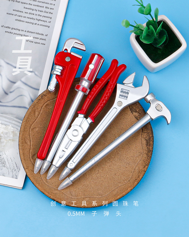 个性创意圆珠笔扳手螺丝刀钳子玩具笔五金工具笔批发礼品宣传赠品详情12