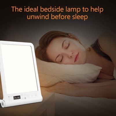 New sad light therapy lamp, smart timing alarm clock, 3-color temperature adjustment, factory direct sales, emotional therapy lamp pic 4
