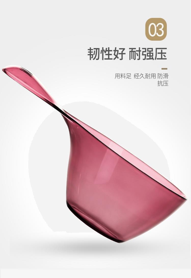 Unbreakable plastic household kitchen water spoon thickened food-grade bath 舀子 household kitchen water spoon for catching water pic 7