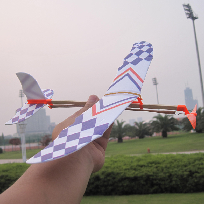 Mini miniature Thunderbird, divine bird, rubber band, power aircraft, glider, model aircraft, experiment, diy, science and education pic 8