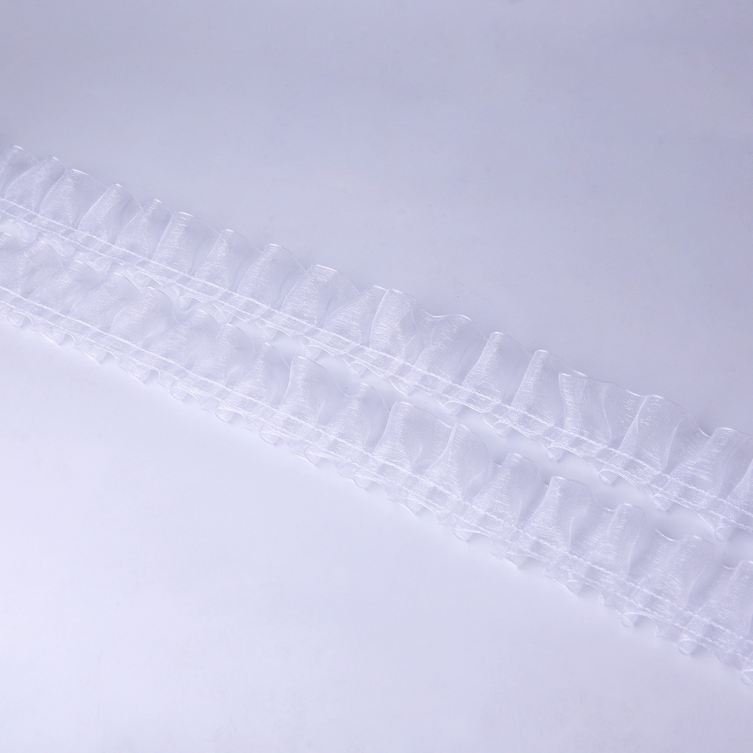 4cm雪纱带褶皱花边 手工diy服装辅料 蕾丝丝带抽皱裙摆窗帘配件详情17