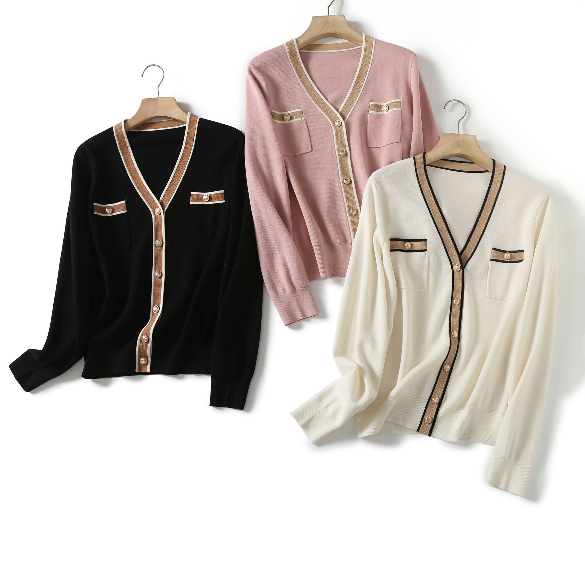 Fine-spun machine-washable wool sweater for women, spring and autumn, 16-stitch 100% knitted sweater for women, casual and versatile cardigan, BN667 pic 21