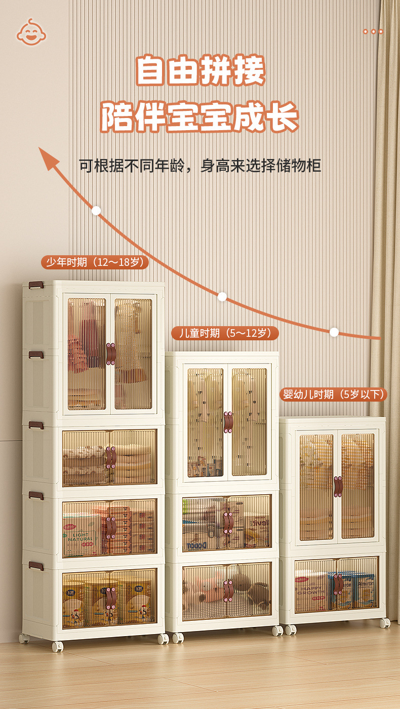 收纳箱家用收纳折叠衣柜衣服衣物被子整理塑料储物柜子玩具整理箱详情6