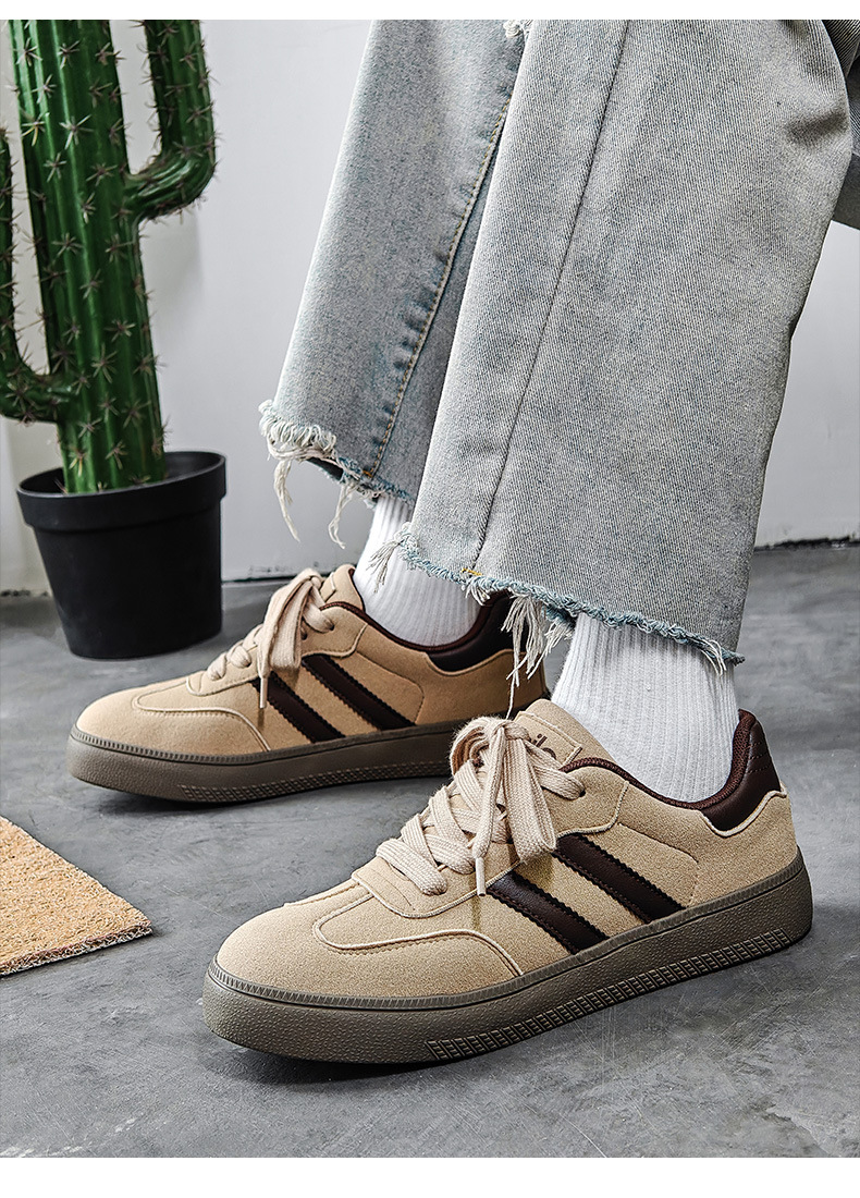 男士德训鞋2024秋季新款美式复古男鞋黑色阿甘休闲鞋百搭板鞋批发详情11