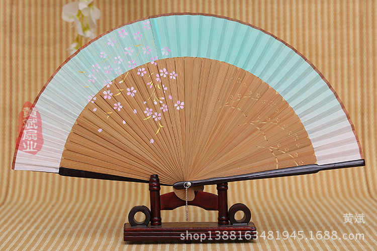 爆款畅销樱花扇 喷绘折扇 烤漆扇 女士精品折扇 日本扇 批发详情4