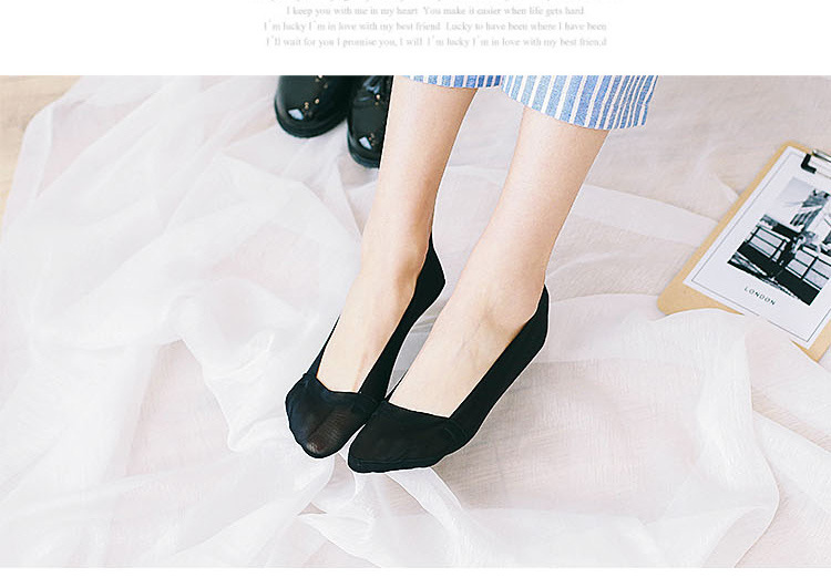 A-C1728 Boat Socks for Women Spring and Summer: Thin anti-slip Silicone Invisible socks, Silk lockstitch single shoes, shallow socks, Cotton socks pic 5